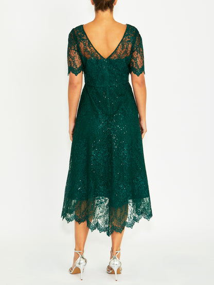 Skylar Forest Lace Dress