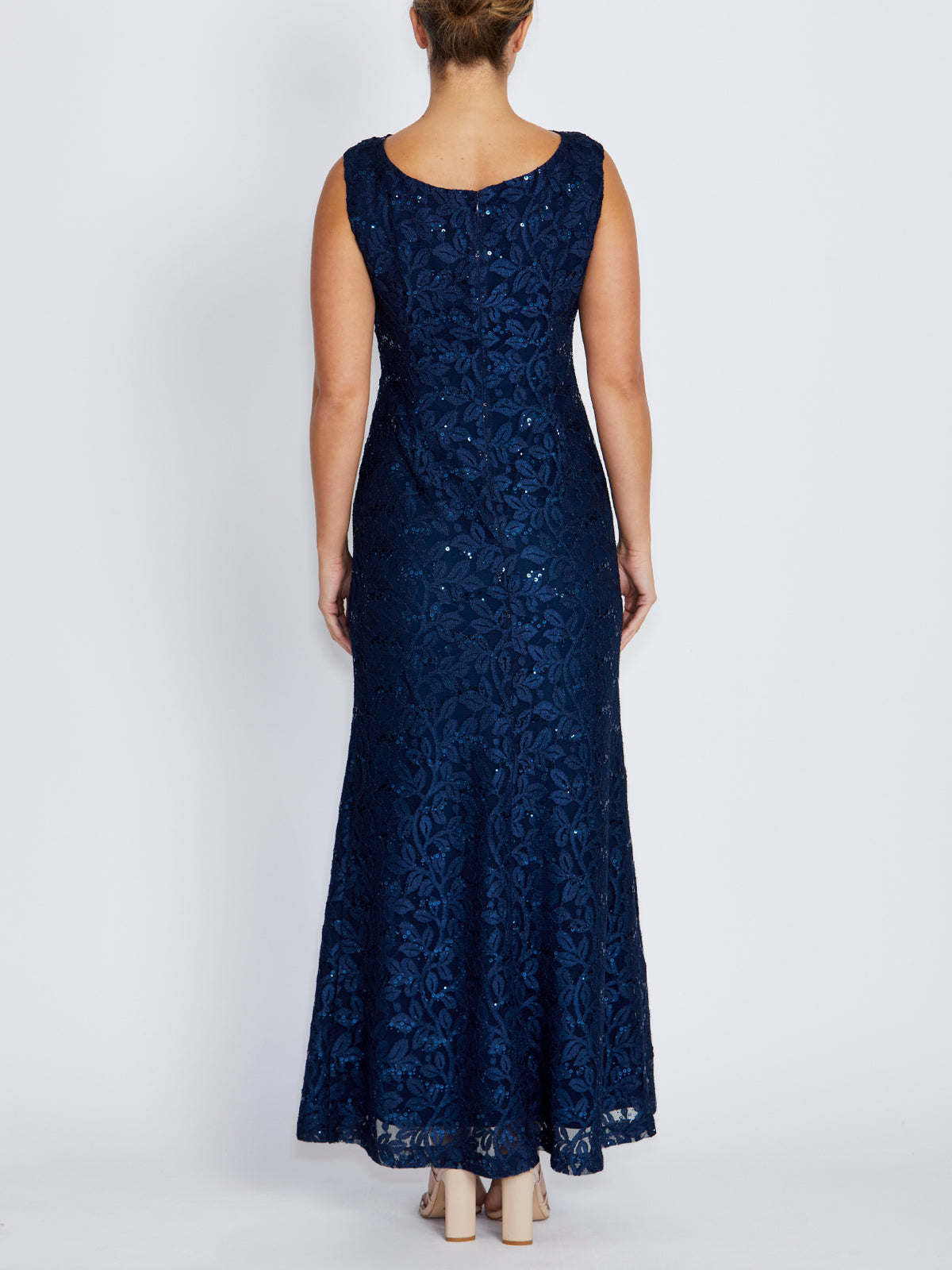 Elisa Navy Lace Gown