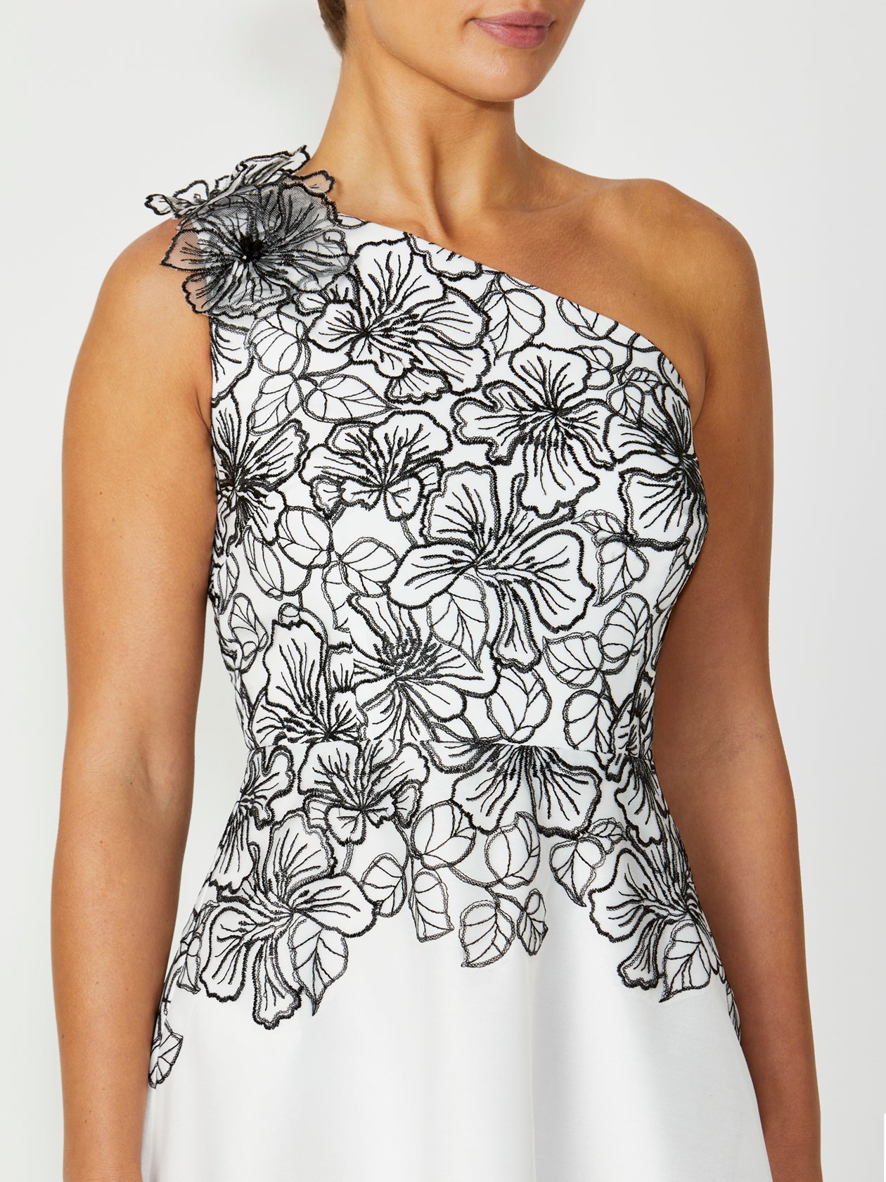 Women's Lace Fit & Flare Dress in Black | Celeste