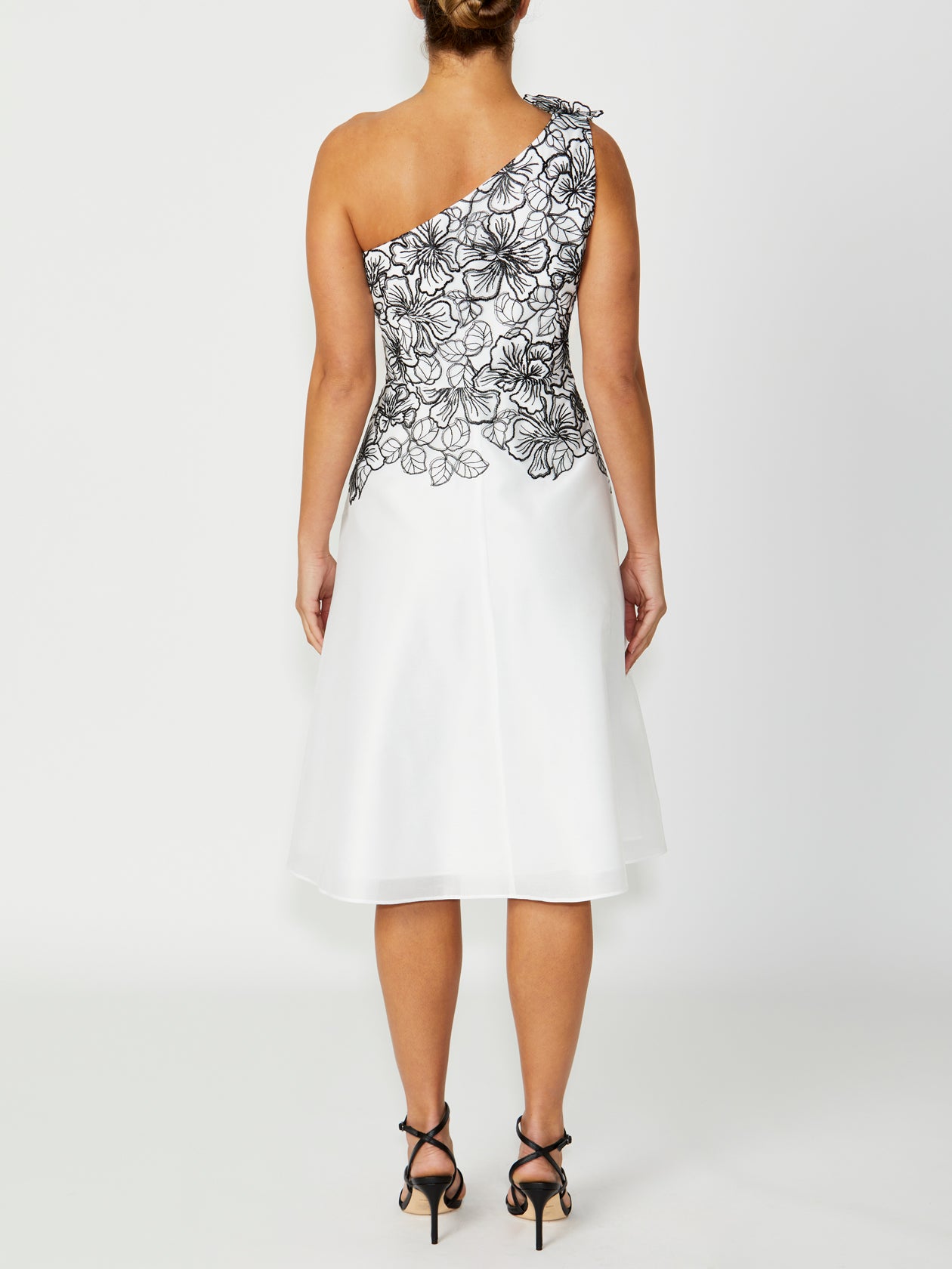 Women's Lace Fit & Flare Dress in Black | Celeste