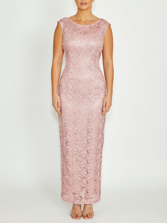 Alexis Mauve Lace Gown