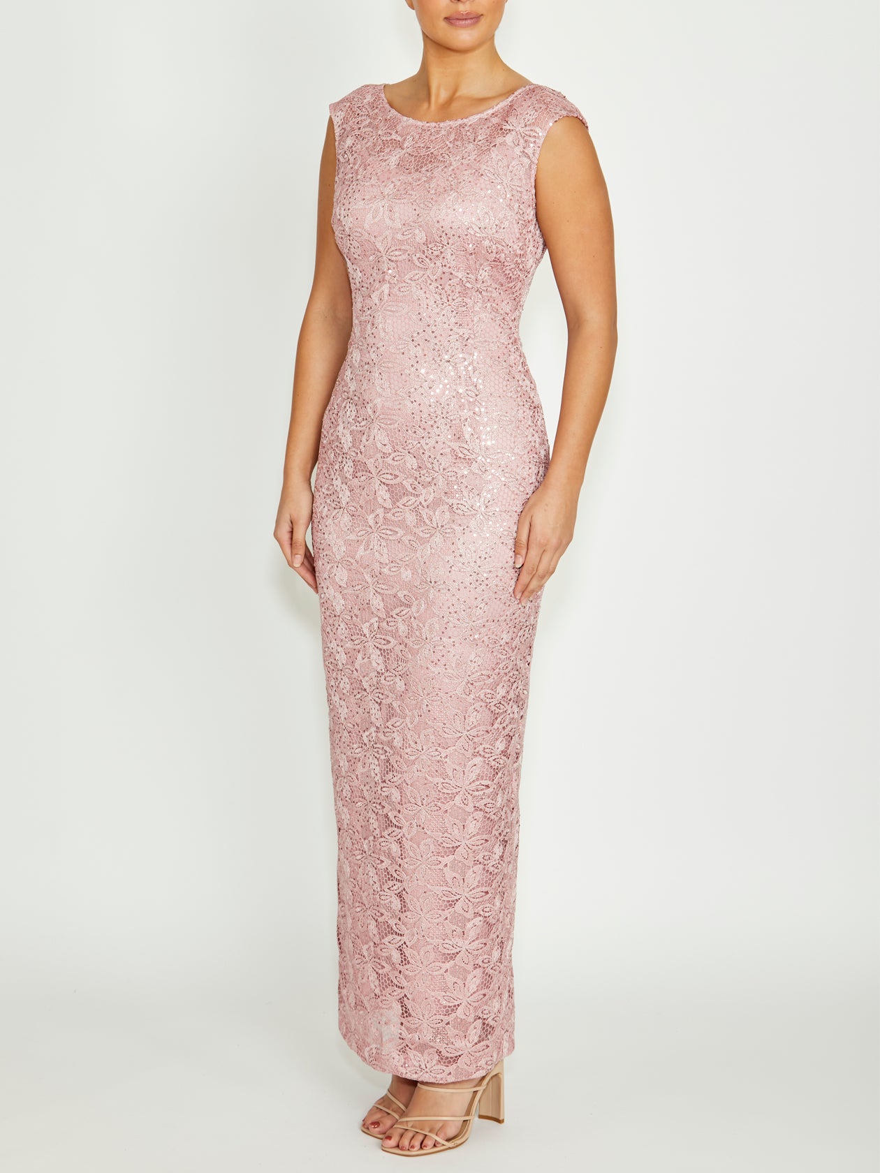 Alexis Mauve Lace Gown