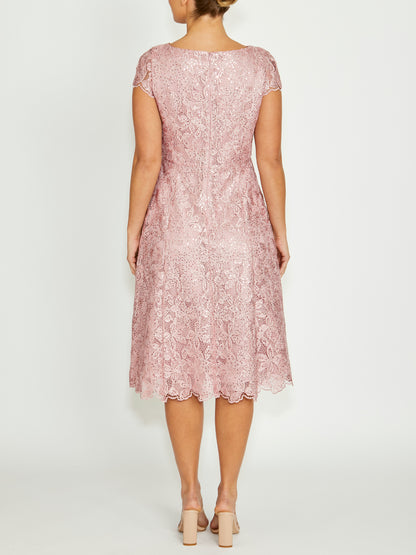 Audrey Mauve Lace Dress