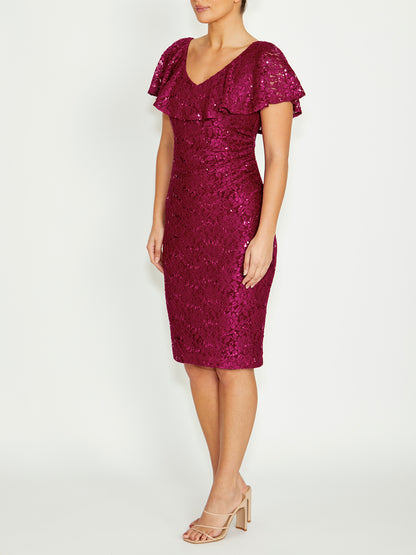 Marisa Magenta Lace Dress