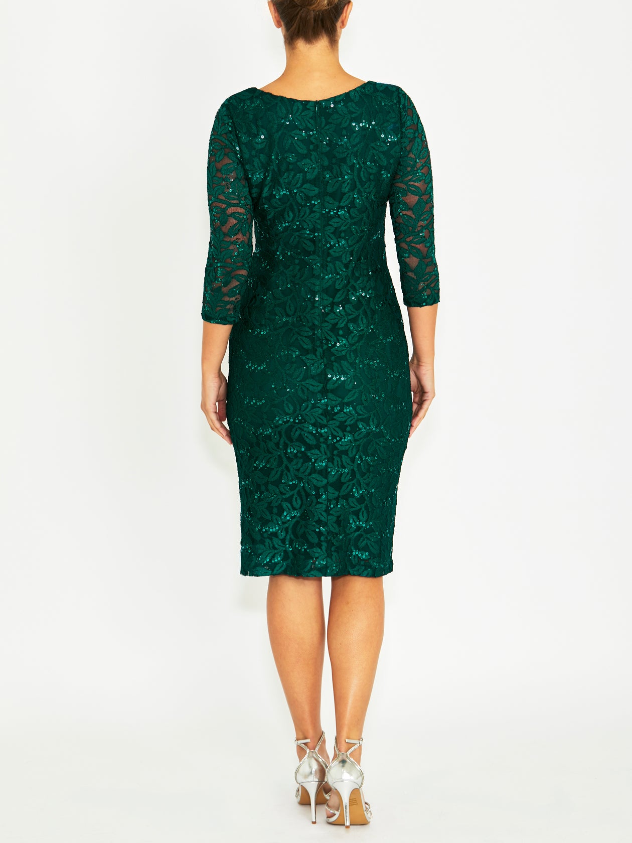 Elara Forest Lace Dress