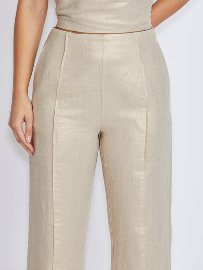 Alexandria Gold Linen Pant