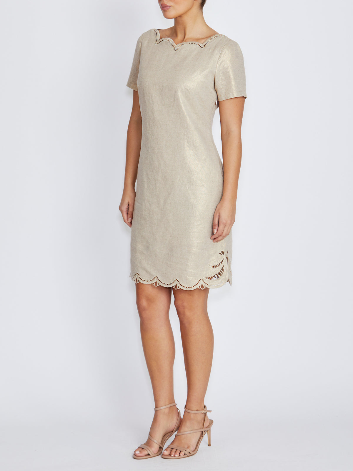 Zaria Gold Linen Dress