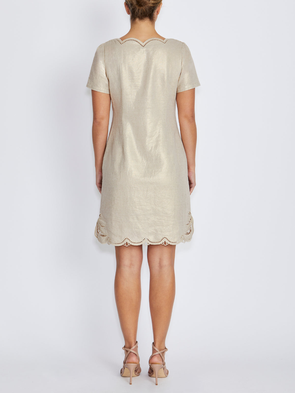Zaria Gold Linen Dress