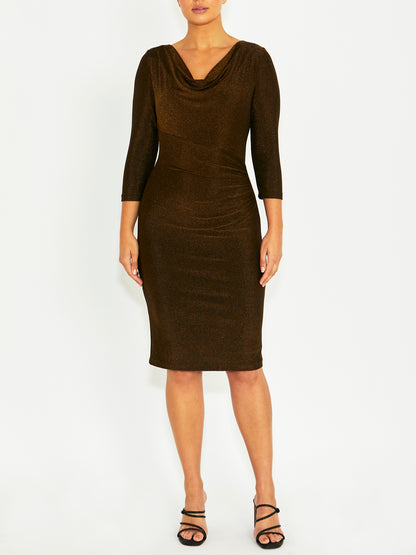 Amari Bronze Lurex Dress