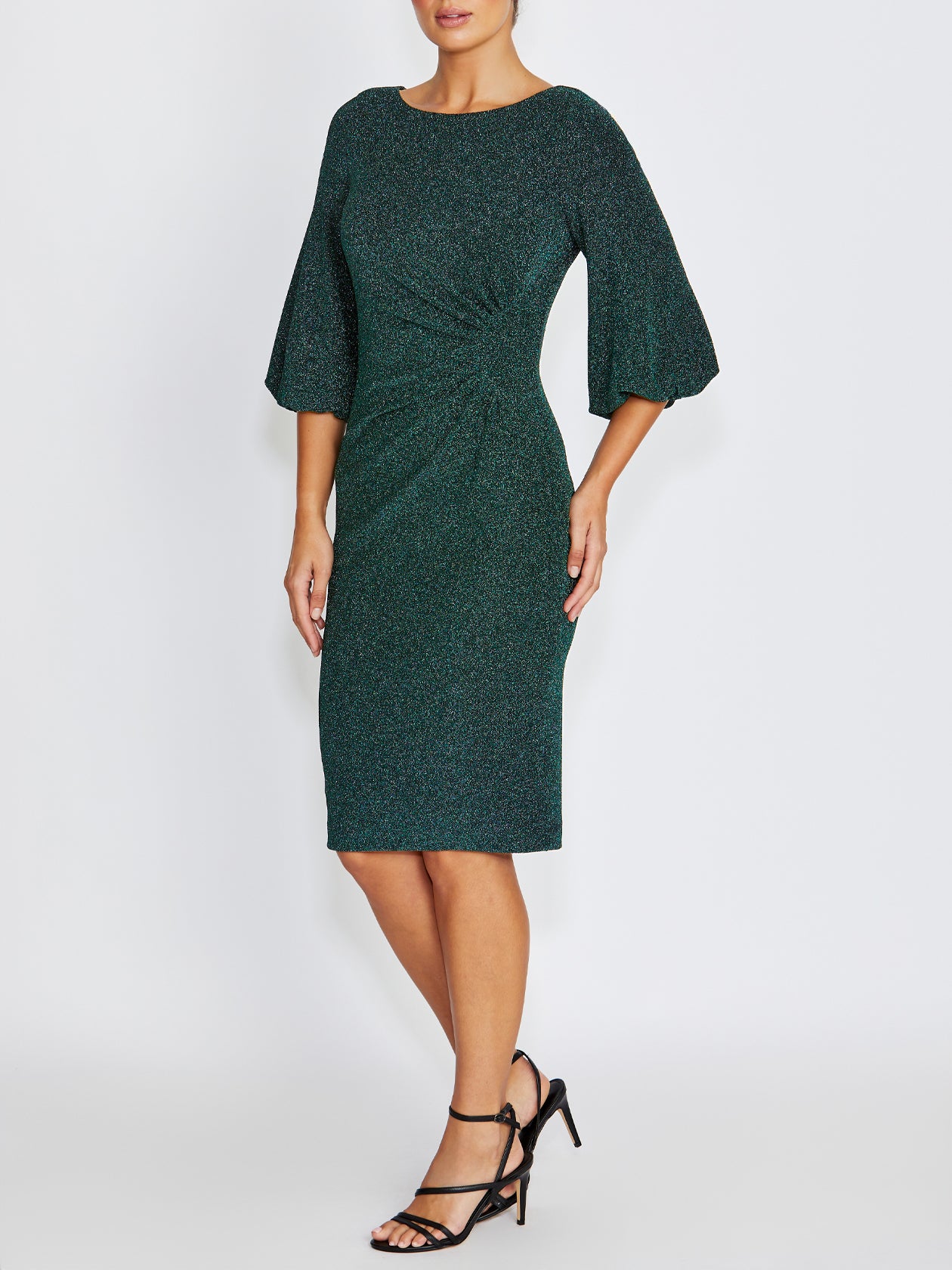 Elette Forest Lurex Dress