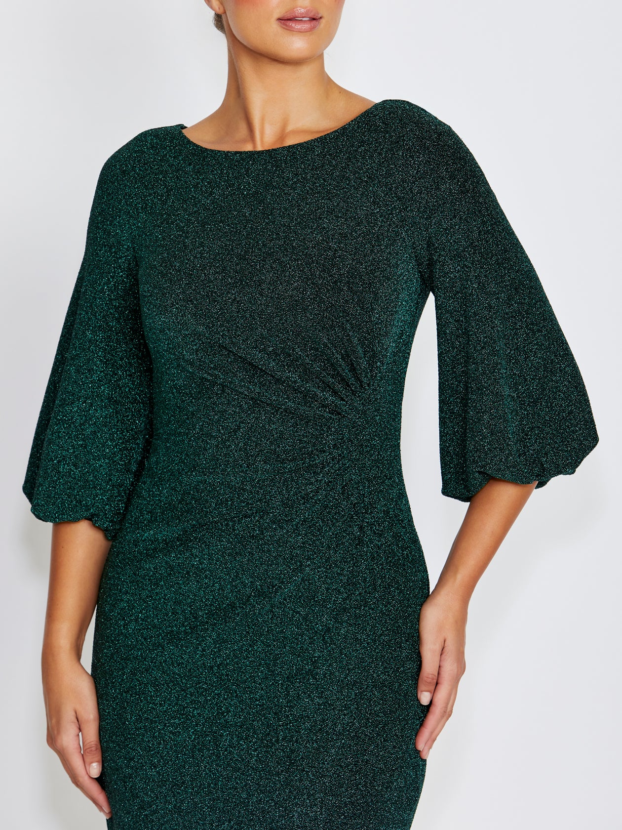 Elette Forest Lurex Dress