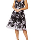 Ophelia Black and Lilac A-Line Dress