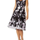 Ophelia Black and Lilac A-Line Dress