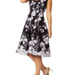 Ophelia Black and Lilac A-Line Dress