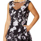 Ophelia Black and Lilac A-Line Dress
