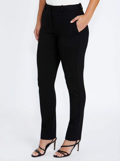 Women's Ponte Easy Fit Pant in Black | Camille