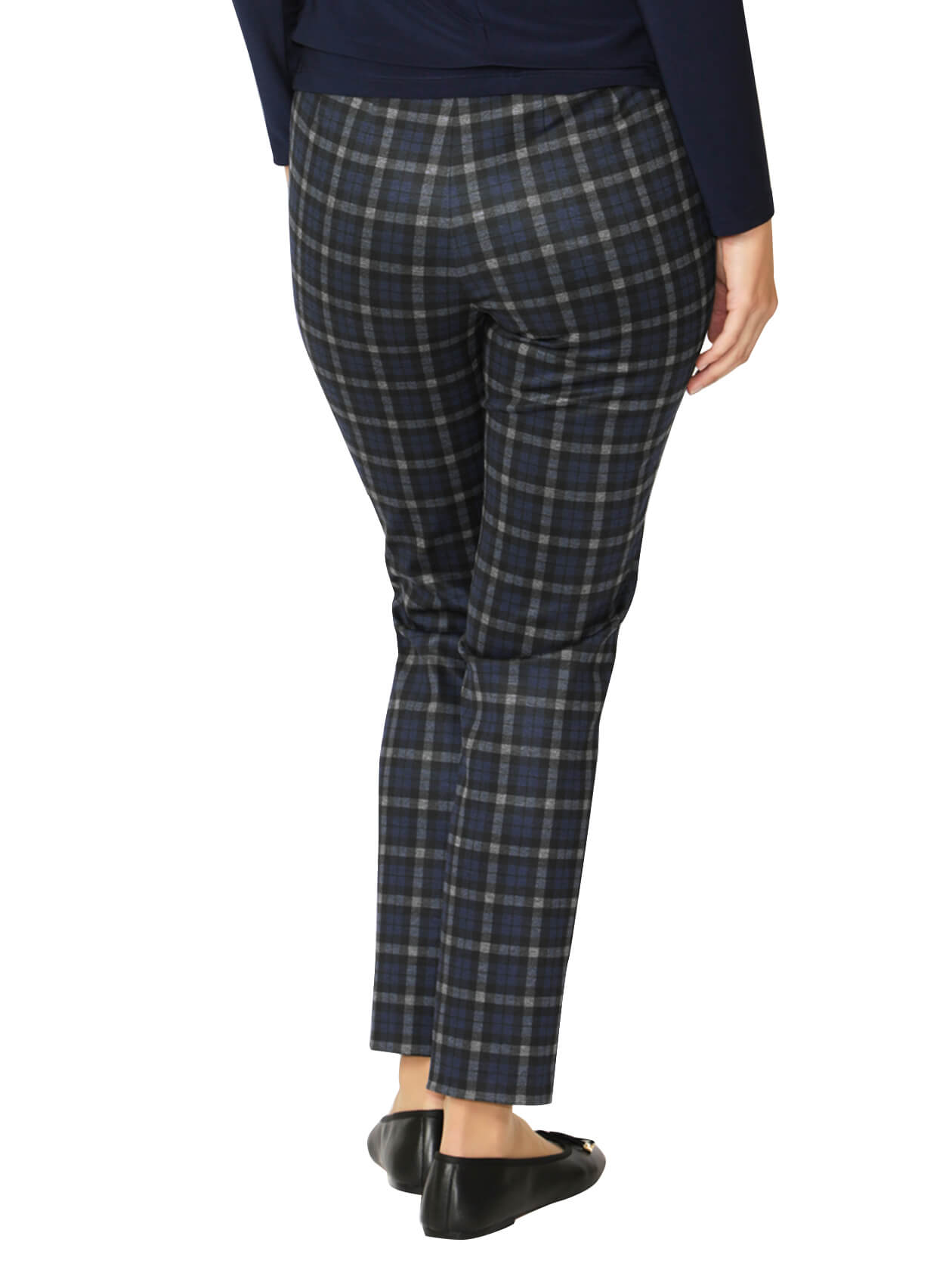 Anna Blue Check Ponti Pant