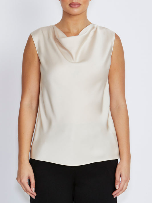 Amity Champagne Satin Top
