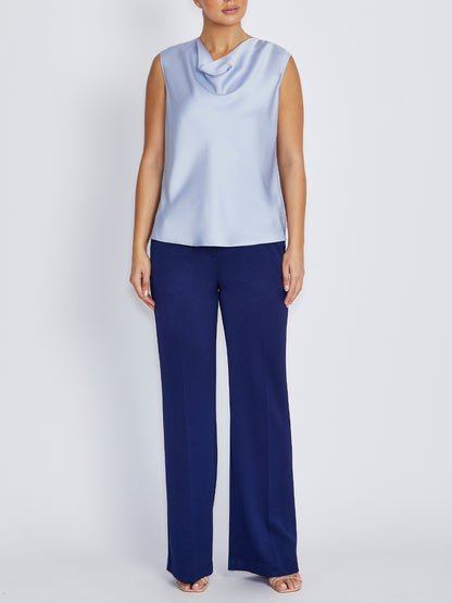 Amity Periwinkle Satin Top