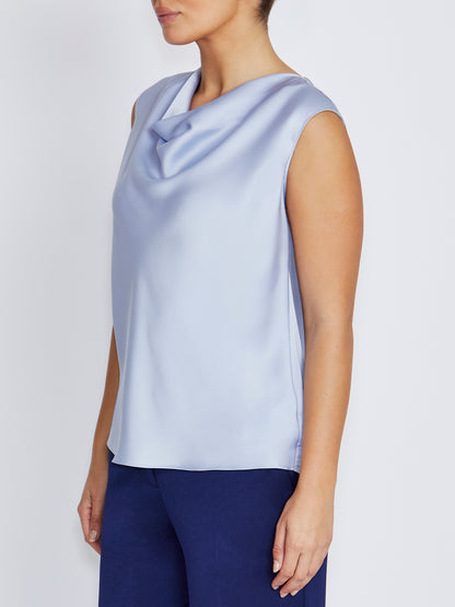 Amity Periwinkle Satin Top
