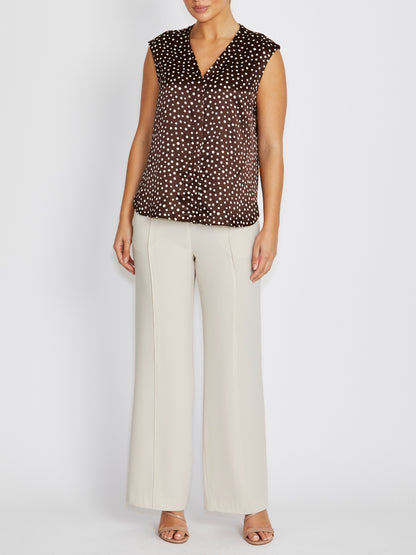 Amelia Brown Dot Blouse