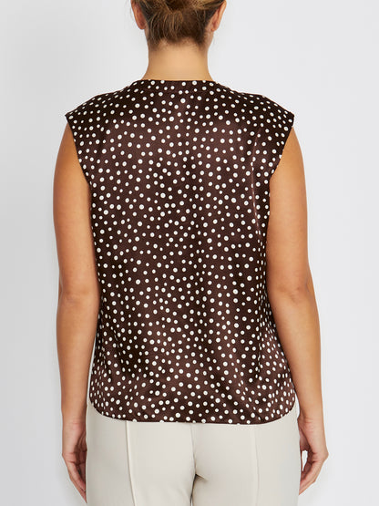 Amelia Brown Dot Blouse