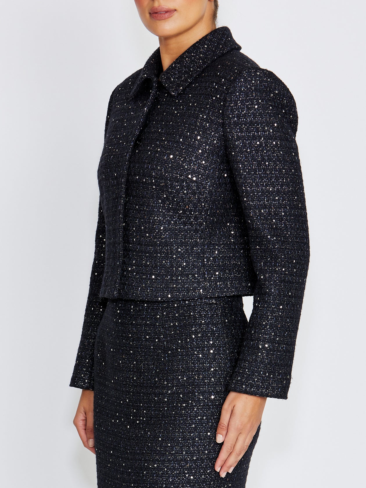 Trina Navy Tweed Jacket