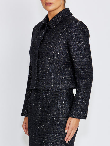 Trina Navy Tweed Jacket