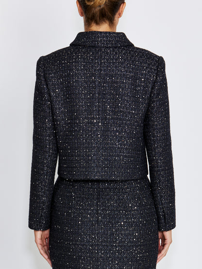 Trina Navy Tweed Jacket