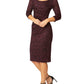 Helena Plum Stretch Lace Dress