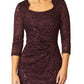 Helena Plum Stretch Lace Dress