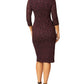Helena Plum Stretch Lace Dress