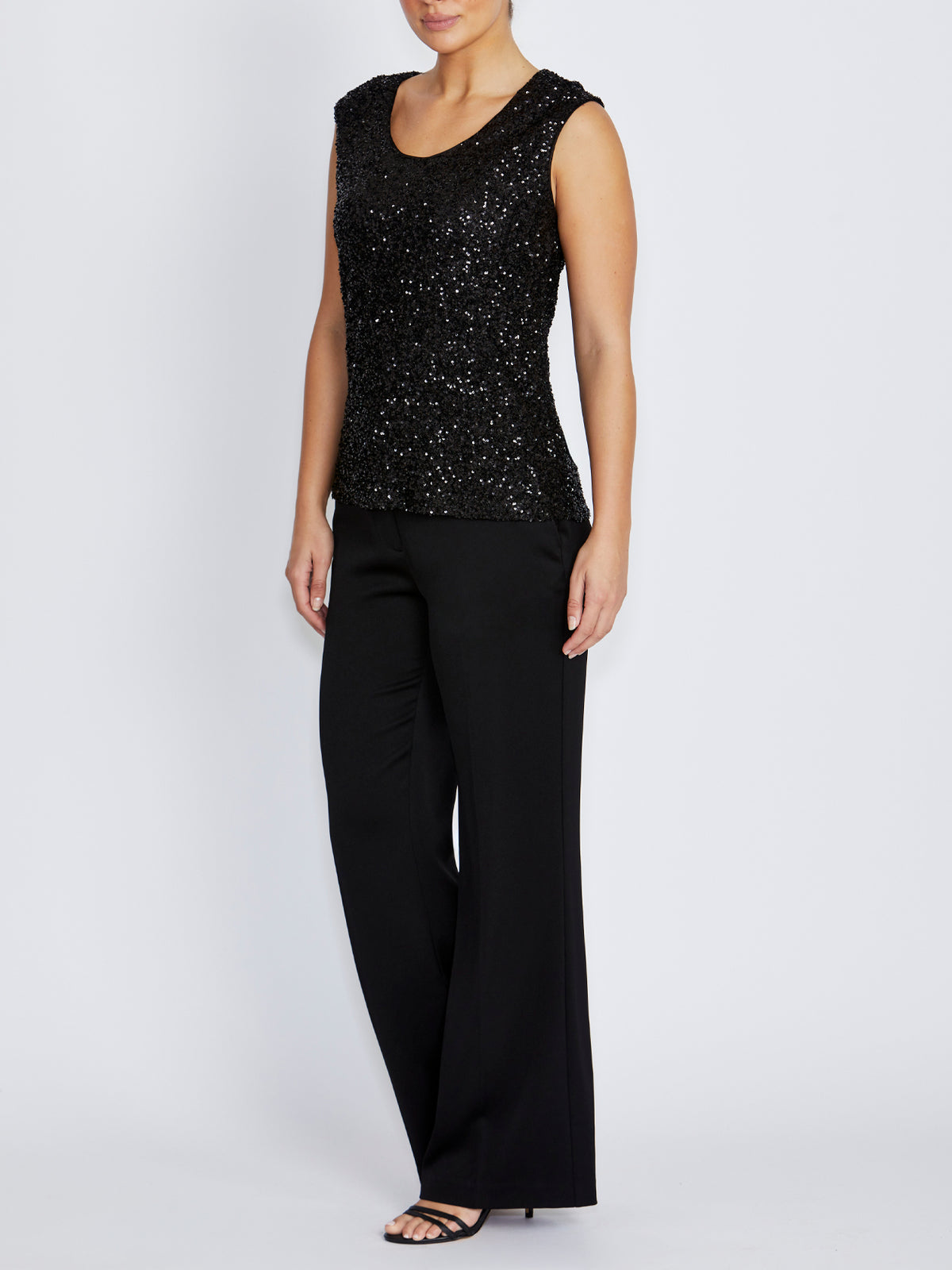 Rosalia Black Sequin Top