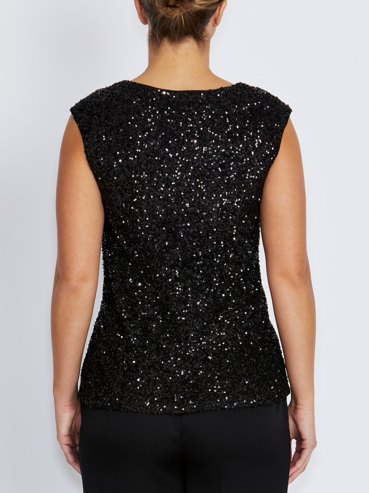 Rosalia Black Sequin Top