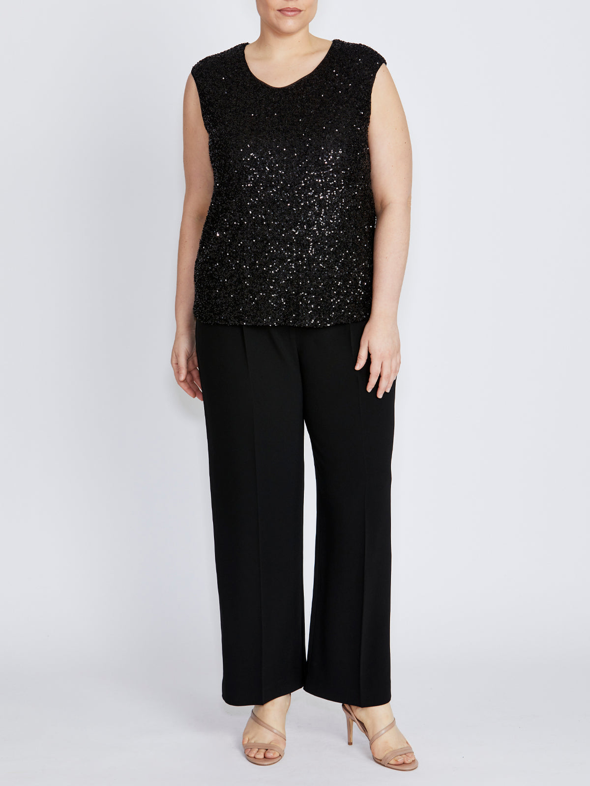Rosalia Black Sequin Top