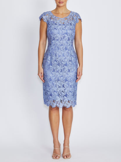Rhea Periwinkle Sequin Lace Dress