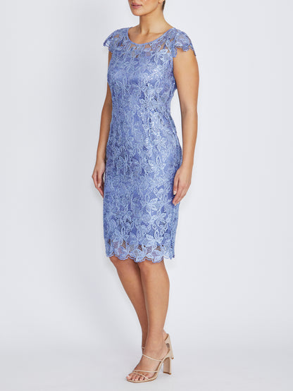 Rhea Periwinkle Sequin Lace Dress
