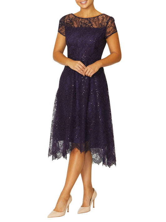 Stellar Aubergine A-Line Dress