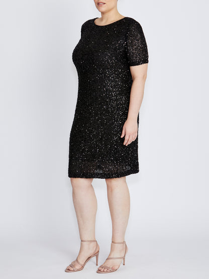 Sarina Black Sequin Dress