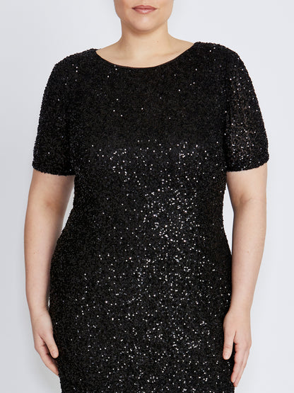 Sarina Black Sequin Dress