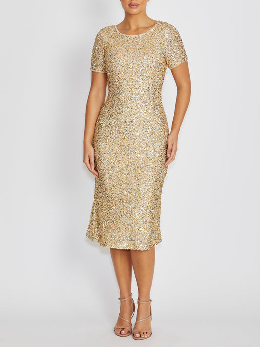 Tilly Champagne Sequin Dress