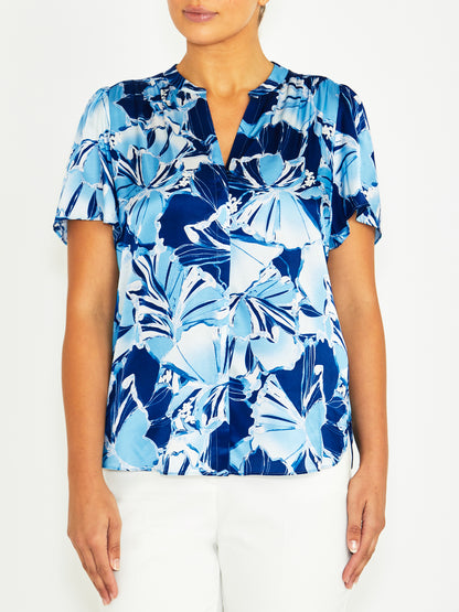 Clover Glacier Silk Top