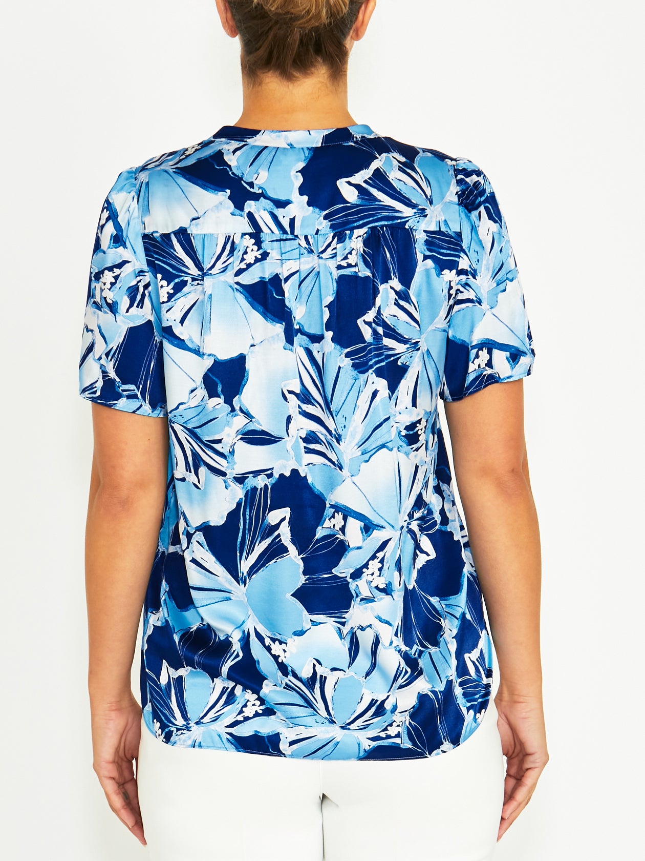 Clover Glacier Silk Top