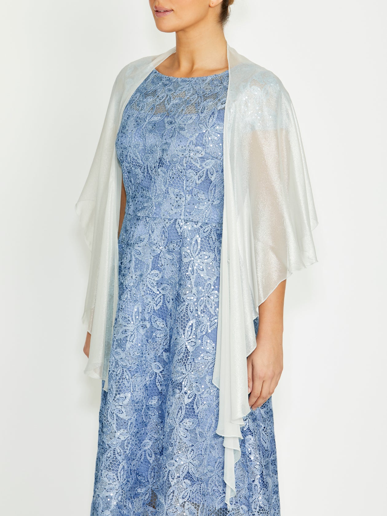 Silver Silk Shrug