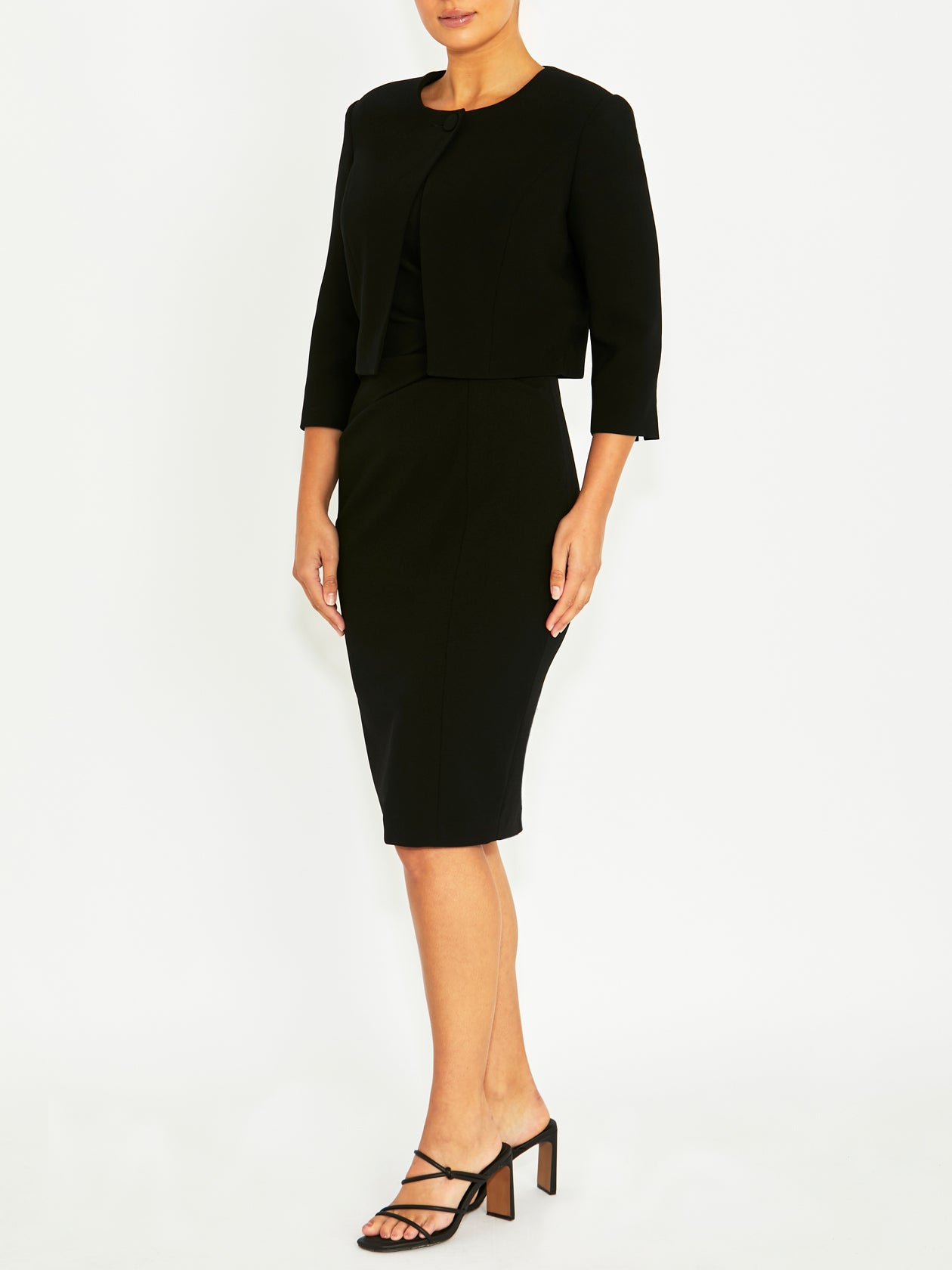 Jackie Black Single Button Jacket