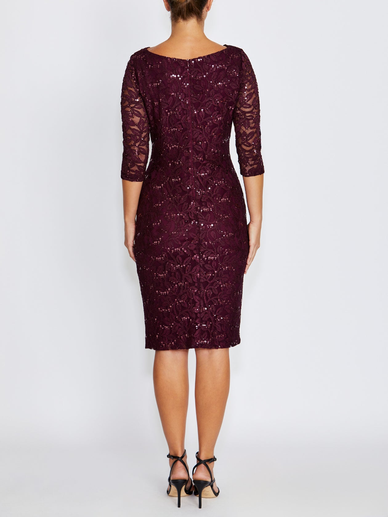 Elisa Wine Cowl Neck Dress