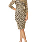 Helena Gold Stretch Lace Dress