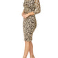 Helena Gold Stretch Lace Dress