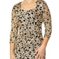 Helena Gold Stretch Lace Dress