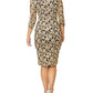 Helena Gold Stretch Lace Dress